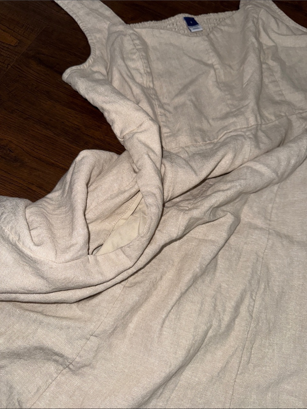 Old Navy Fit & Flare Linen Blend Midi Dress - Picture 3 of 6